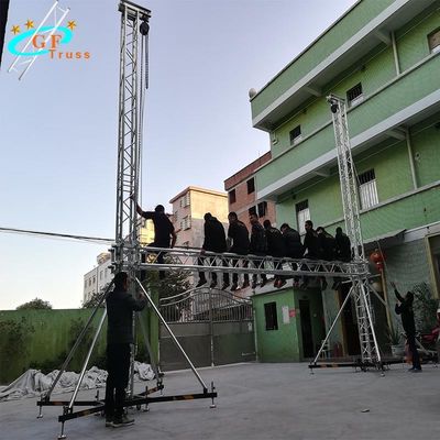 कॉन्सर्ट इवेंट के लिए मोबाइल डीजे आउटडोर 6082 एल्यूमीनियम स्पिगोट ट्रस