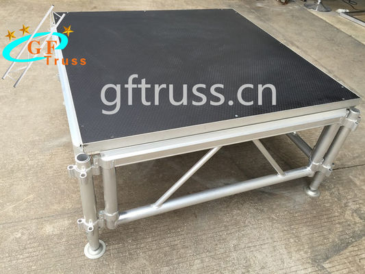 इनडोर Plexiglass पोर्टेबल एल्यूमीनियम पुलिंदा स्टेज 1.22 * 1.22M