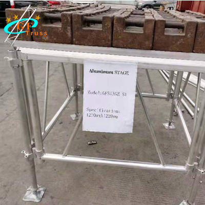 एडजस्टेबल बेस एल्युमिनियम स्टेज प्लेटफॉर्म 2m एडजस्टेबल हाइट