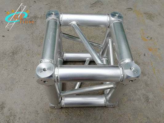 एल्यूमिनियम स्पिगोट ट्रस 6 वे कॉर्नर बॉक्स ब्लॉक कनेक्टर स्क्रू / बोल्ट स्क्वायर ट्रस बॉक्स कॉर्नर