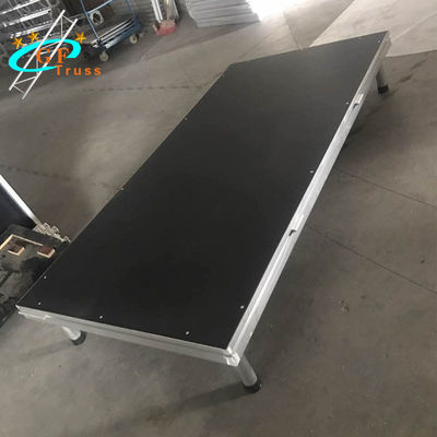 मोबाइल 4 पैर एल्यूमीनियम स्टेज प्लेटफॉर्म 750KG / वर्ग मीटर
