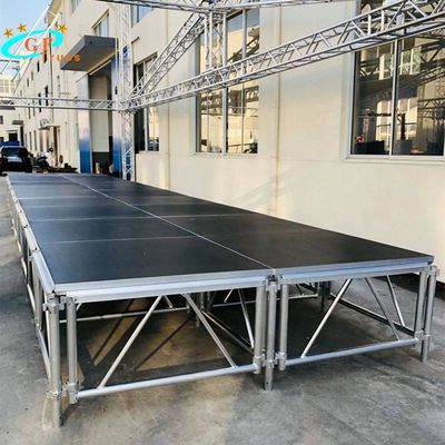 Plexiglass पोर्टेबल एल्यूमीनियम स्टेज प्लेटफॉर्म 1.22 * 1.22M