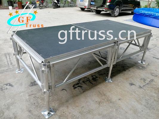 इनडोर Plexiglass पोर्टेबल एल्यूमीनियम पुलिंदा स्टेज 1.22 * 1.22M