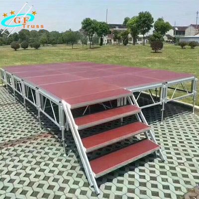 18mm प्लाईवुड वेडिंग एल्यूमिनियम स्टेज प्लेटफार्म 500KGS/sq.m